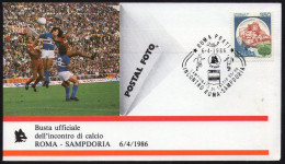 ITALIA ROMA 1986 - CAMPIONATO ITALIANO DI CALCIO 1985/1986 - ROMA Vs SAMPDORIA - M - Clubs Mythiques