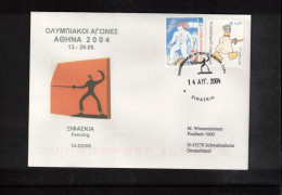 Greece 2004 Olympic Games Athens - Fencing Interesting Cover - Sommer 2004: Athen