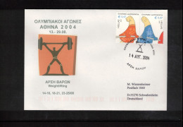 Greece 2004 Olympic Games Athens - Weightlifting Interesting Cover - Summer 2004: Athens