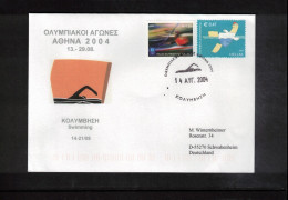 Greece 2004 Olympic Games Athens - Swimming Interesting Cover - Sommer 2004: Athen