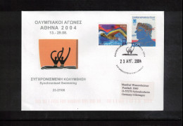 Greece 2004 Olympic Games Athens - Synchronised Swimming Interesting Cover - Sommer 2004: Athen