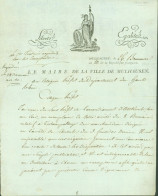 LAS Lettre Autographe Signature Révolution Empire Maire Mairie Mulhausen An 10 - Other & Unclassified
