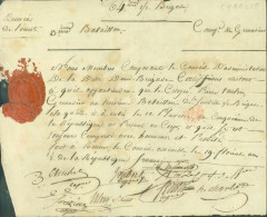 LAS Lettre Autographe Signature Révolution Empire Armée De L'ouest Général Hugues Charlot Certificat Pour Grenadier - Other & Unclassified
