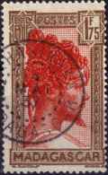 MADAGASCAR - 1937 - TàD "SAHASINAKA / MADAGASCAR" Sur Yv.176B 1fr75 Brun & Carmin - TB - Used Stamps