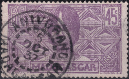 MADAGASCAR - 1937 - TàD "ANIVORANO / MADAGASCAR" Sur Yv.171 45c Violet - TB - Usati