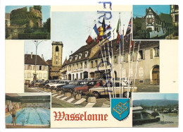 Carte Mosaïque. Wasselonne (F-67310), Grand-place, Piscine, Armoiries - Wasselonne