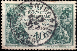 MADAGASCAR - 1931 - TàD "ANIVORANO / MADAGASCAR" Sur Yv.179 40c Vert Expo Coloniale - B/TB (défauts De Dentelure) - Usados