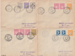 Arc De Triomphe, 4 Enveloppes. Collection BERCK. - 1944-45 Triomfboog