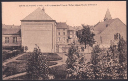 +++ CPA - HAINE ST PIERRE Et PAUL - Pensionnat Des Filles De L'Enfant Jésus Et Eglise St Ghislain   // - La Louvière