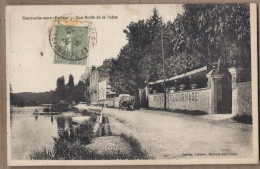 Delcampe - CPA 77 - SAMOIS SUR SEINE - Les Bords De La Seine - TB PLNA Chemin + Devanture GRAND HOTEL BEAURIVAGE - Samois