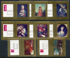 POLAND 1967 National Gallery Paintings With Labels  MNH / **.  Michel 1808-15 Zf - Nuovi