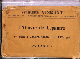 L'oeuvre De Lepautre 1ere Serie Cheminees Portes Etc . 25 Cartes Dans Petit Album - Articles Of Virtu