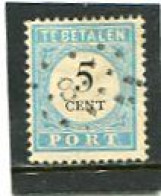 NETHERLANDS/NEDERLAND/HOLLAND   - 1887  POSTAGE DUE  5c  III Type  FINE USED - Strafportzegels