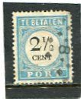 NETHERLANDS/NEDERLAND/HOLLAND   - 1881  POSTAGE DUE  2 1/2c  I Type  FINE USED - Portomarken