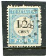 NETHERLANDS/NEDERLAND/HOLLAND   - 1881  POSTAGE DUE  12 1/2c  I Type  FINE USED - Strafportzegels