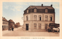 CPA 59 STEENWERCK QUARTIER DE LA GARE  Voir Café De La Gare Biere Plouvier Puvost - Autres & Non Classés