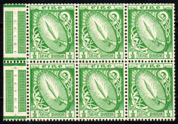 1940 'e' Watermark Inverted Booklet Pane U/m Mint. - Unused Stamps