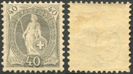 Suiza 1882 Correo 75 */MH 40 Ctms. 1882 Gris  - Nuovi