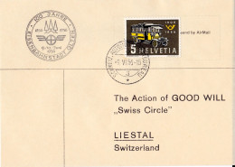 Schweiz Suisse AUTOPOST 1956: Zu 324 Mi 623 Yv 572 Auf Blatt Mit APB-Stempel EISENBAHNSTADT OLTEN 9.VI.56 - Bus