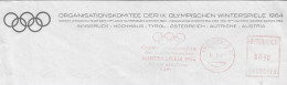 1961 EMA Sur Lettre Du Comité D'Organisation Des Jeux Olympiques D'Hiver 1964 à Innsbruck - Inverno1964: Innsbruck