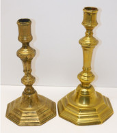 - 2 BOUGEOIRS BRONZE LOUIS XIV JUS De GRENIER PATINE ANCIENNE CANDLESTICK   E - Kronleuchter, Kandelaber & Kerzenhalter