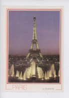 Paris La Tour Eiffel Illuminée - Cp Vierge N°468 Chantal (Choisnet Photographe) - Tour Eiffel