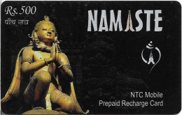 Nepal - Nepal Telecom - Namaste, Statue, Exp.31.12.2007, GSM Refill 500Rs, Used - Népal