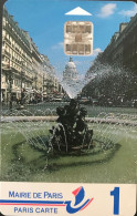 Stationnement  -  PARIS  -  1  -   Fontaine Edmond Rostand  -  100 Frcs - Puce Différente SC 7 - Parkkarten