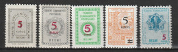 TURQUIE - Timbres De Service N°137/41 ** (1977) - Official Stamps