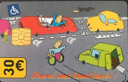 Stationnement  -  PARIS  -   Pensez Aux Handicapés  -  30 E. - Parkeerkaarten