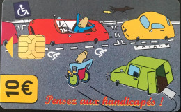 Stationnement  -   PARIS   - Pensez Aux Handicapés   -  10 E. - Cartes De Stationnement, PIAF