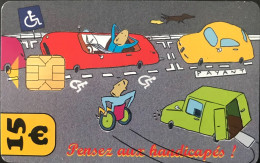 Stationnement  -   PARIS   - Pensez Aux Handicapés   -  15 E. - Parkeerkaarten