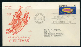 Canada FDC 1970 Christmas-Christ Child - Lettres & Documents