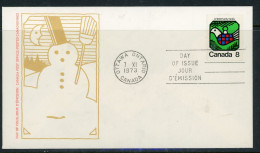 Canada FDC 1973  Christmas-Dove - Covers & Documents