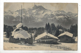 Villars-sur-Ollon (Suisse, Vaud) : Les Chalets Sous La Neige En 1915 (ETAT) PF - Ollon