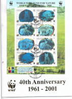 1131k: Hologramm- Kleinbogen Kirgistan 2001, WWF- Ausgabe Zum 40. Geburtstag Des WWF, FDC Großkuvert - Holograms