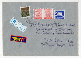 2000. YUGOSLAVIA,SERBIA,GRABOVAC RECORDED COVER USED TO BELGRADE,8 CENTURIES OF HILANDAR MONASTERY STAMP - Lettres & Documents