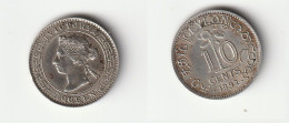 CEILAN CEYLON 10 Cents - Victoria 1892-1900 Silver (.800) • 1.1664 G •  15.4 Mm KM# 94, - Sri Lanka