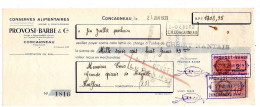 Fiscaux Sur Document--1939--Lettre Change C.Nantais-PROVOST-BARBE & Cie Conserverie--CONCARNEAU--HARFLEUR - Lettres & Documents