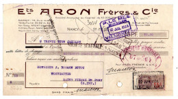 Fiscaux Sur Document--1936--Lettre Change Sté.Générale-Ets ARON-NANCY-PARIS-St PIERRE EN PORT-VALMONT - Brieven En Documenten