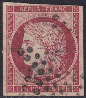 France 1849 Sc 9 Yt 6 Used Faulty Star Cancel Large Thins - 1849-1850 Ceres