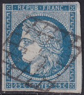 France 1850 Sc 6 Yt 4 Used Grille Cancel Small Corner Thin - 1849-1850 Ceres