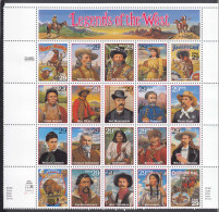 USA 1994 Legends Of The West, Mint Never Hinged Block - Nuevos