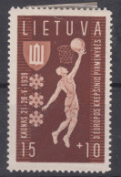 Lithuania Litauen 1939 Mi#429 Mint Hinged - Litauen