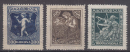 Hungary 1924 Mi#380-382 Mint Hinged - Ungebraucht