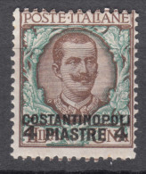 Italy Offices 1909 Levante Levant Costantinopoli Sassone#25 Mint Hinged - Europa- Und Asienämter