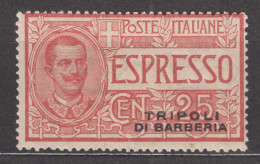 Italy Foreign Offices 1909 Tripoli Di Barberia Espressi Postage Due Sassone#1 Mint Hinged - Bureaux D'Europe & D'Asie