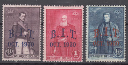 Belgium 1930 Mi#288-290 Mint Hinged - Unused Stamps