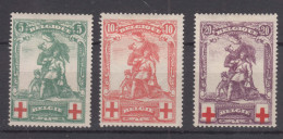 Belgium 1914 Red Cross Mi#104-106 Mint Hinged - 1914-1915 Rode Kruis