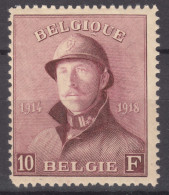 Belgium 1819 Helmet 10 Fr. Mi#158 Mint Hinged - 1919-1920  Cascos De Trinchera